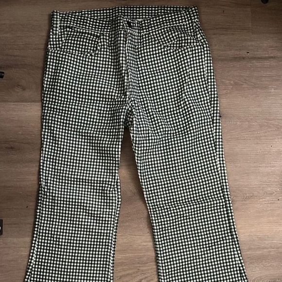NWT VTG Levi’s 693 green checker flare bell bottoms 1970’s